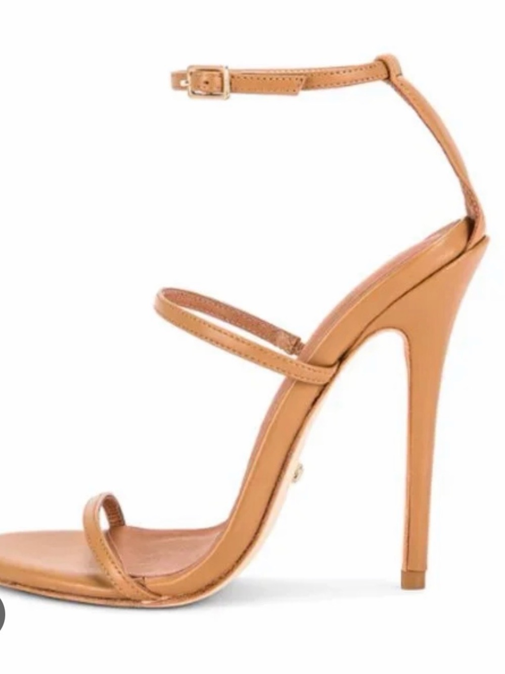 RAYE Brown Tan Minimalist Strappy Heeled Sandals
